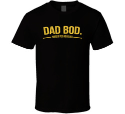 Dad Bod Powered By Pizza And Bad Jokes Funny Father's Day T Shirt