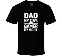 Dad By Day Gamer By Night Fathers Day Ex T Shirt