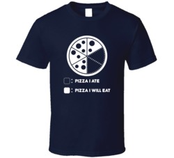 Funny Pizza Pie Chart Food Foodie College Bro Frat Geek T Shirt