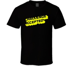 Challenge Accepted Funny Competition Gaming Dare Distressed T Shirt