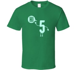 Hi Five 5 Funny Friends Celebration Team Work Distressed T Shirt