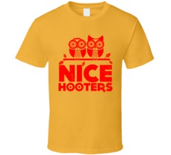 Nice Hooters Funny Owl Bird Restaurant Distressed T Shirt