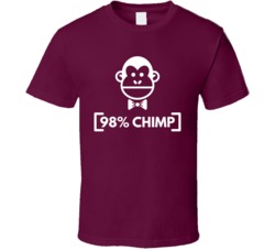 98 Percent Chimp Funny Evolution Darwin Biology Monkey T Shirt