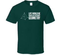 Life Is Pointless Without Geometry Funny Math Distressed T Shirt