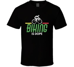 Biking Is Dope Funny Bike Bicycle Cyclist Distressed T Shirt