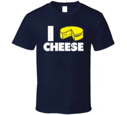 I Love Cheese Funny Dairy Foodie Food Lover Distressed T Shirt