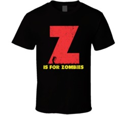 Z Is For Zombies Funny Undead Walking Dead Zombie Distressed T Shirt