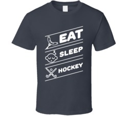 Eat Sleep Hockey Funny Sports Fan Puck Winter T Shirt