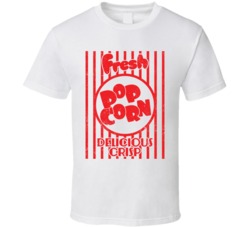 Popcorn Funny Movies Cinema Film Snack Delicious Distressed T Shirt