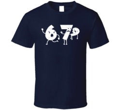 Six Is Scared Cause 7 Ate 9 Funny Number Math Joke Distressed T Shirt