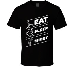 Eat Sleep Shoot Funny Gun Owner Fan Firearms T Shirt