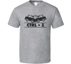 CTRL Z Funny Undo Video Game Mistake Life Regret Distressed T Shirt