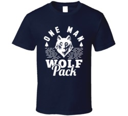 One Man Wolf Pack Funny Hang Over Wilderness T Shirt