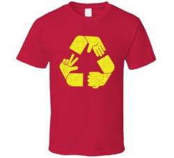 Rock Paper Scissors Funny Recycled High School Distressed T Shirt