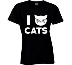 I Love Cats Funny Feline Fan Lover Cat Heart T Shirt