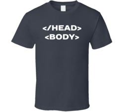 Head Body Funny Computer Science Web Programming Geek T Shirt