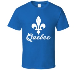 Quebec Fleur De Lis State Symbol Montreal Canada Distressed T Shirt