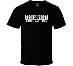Tech Support Contrl Alt Delete Funny CTRL DEL Geek Distressed T Shirt