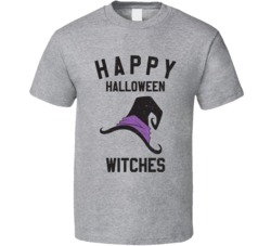 Happy Halloween Witches Funny Trick Or Treat Distressed T Shirt
