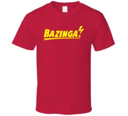 Bazinga Comic Geek Nerd Distressed T Shirt