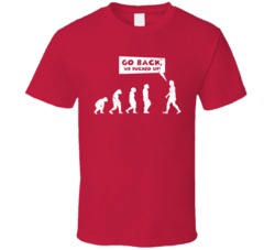 Go Back We F-ed Up Funny Evolution Darwin Theory Distressed T Shirt