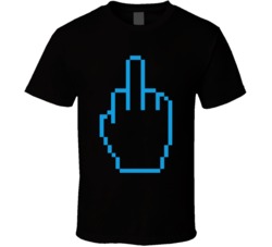 Digital Middle Finger Funny Internet Geek Flipping The Bird T Shirt