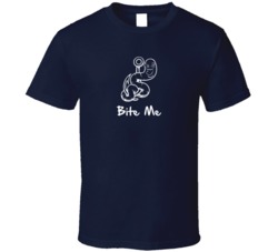 Bite Me Funny Tackle Fishing Bait Worm Boating T Shirt