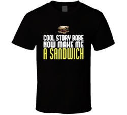 Cool Story Babe Now Make Me A Sandwich Funny Offensive Bro T Shirt