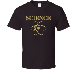 Science Atom Funny Geek Nerd High School College Worn Look T Shirt