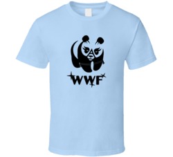 WWF Panda Funny World Wide Fund For Nature Wrestling Parody T Shirt