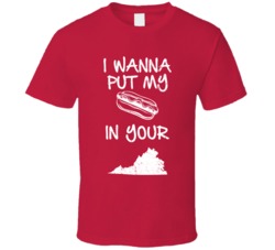 I Wanna Put My Weiner In Your Virginia Funny Worn Look T Shirt