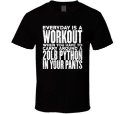 Everyday Is A Workout With A Python In Your Pants Worn Look T Shirt