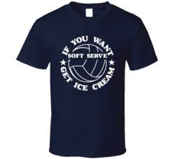 Soft Serve Ice Cream Funny Volleyball T Shirt