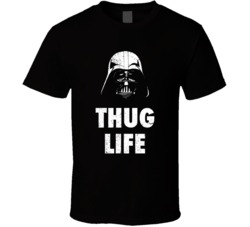 Thug Life Funny Dark Side Worn Look T Shirt