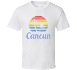 Cancun Vacation Mexico Spring Break Beach Distressed T Shirt