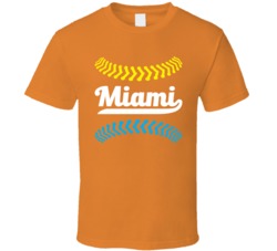 Miami Baseball Sports Fan T Shirt