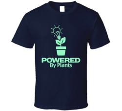 Powered By Plants Vegan Vegetarian Foodie T Shirt
