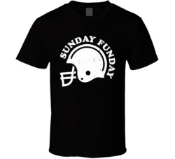 Sunday Funday Football Distressed T Shirt