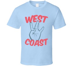 West Coast Hand Sign Distressed T Shirt