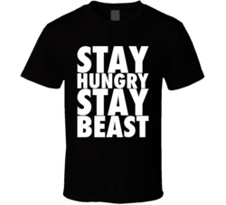 Stay Hungry Stay Beast Fitness Gym Bodybuilding T Shirt