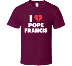 I Heart Pope Francis Heart Roman Catholic T Shirt