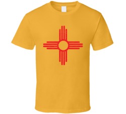 New Mexico State Flag Distressed T Shirt