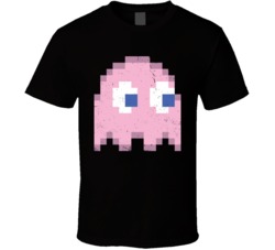 Pac Man Ghost Funny Retro Arcade Video Games Distressed T Shirt
