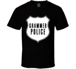 Grammer Police Badge Funny Geek T Shirt