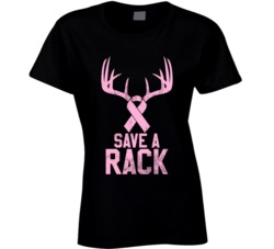 Save A Rack Breast Cancer Awareness Distressed T Shirt