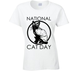 National Cat Day Fun Animal Pet Celebration T Shirt