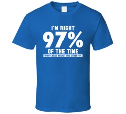 Right 97% Of The Time Funny T Shirt
