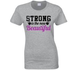 Strong Is The New Beautiful Fitness Worn Look T Shirt