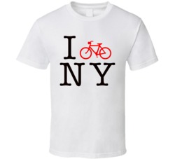 I Cycle New York Cyclist Bicyle Car Free T Shirt