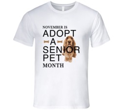 November Is Adopt a Senior Pet Month Rescue Dog Celebration T Shirt
